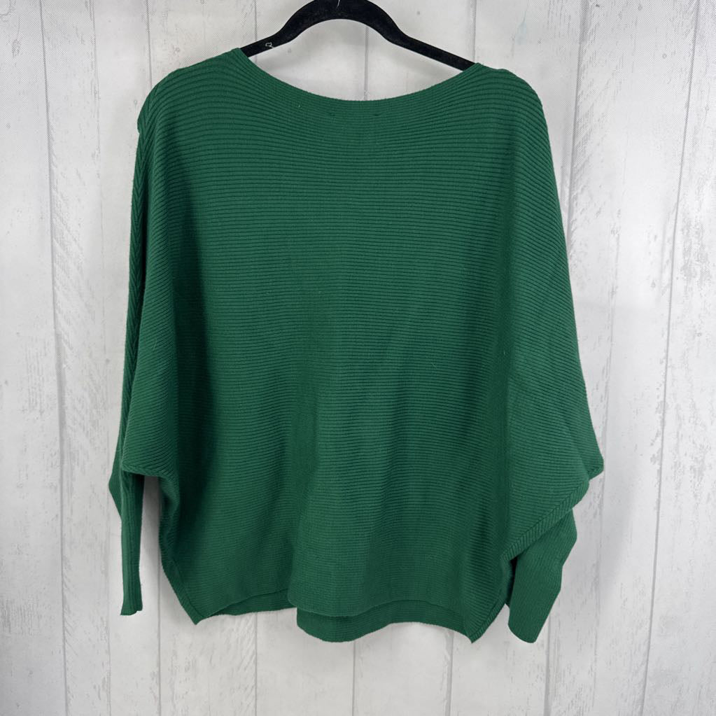 R78 1X rib knit dolman slv top