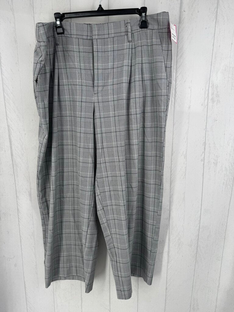 16 plaid wide leg trouser
