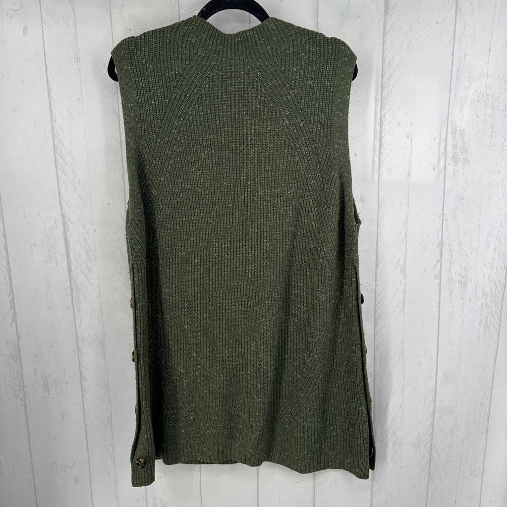 XXL button detail sweater vest