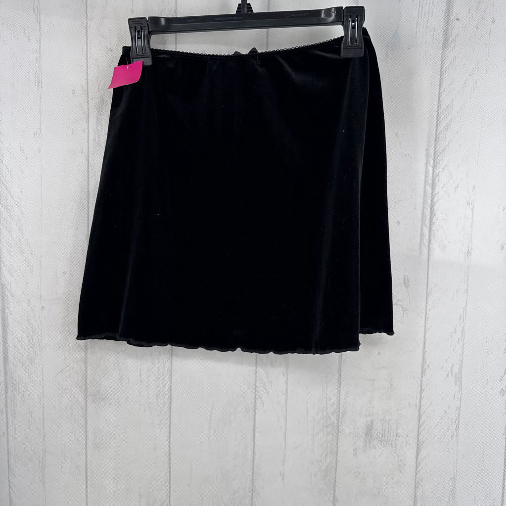 XS velour mini skirt