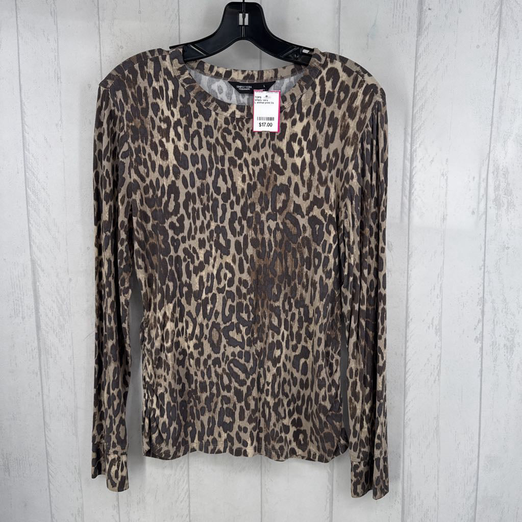 L animal print l/s tee