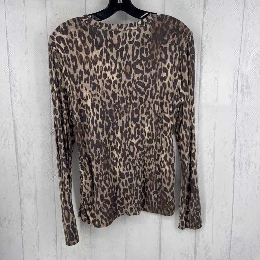 L animal print l/s tee