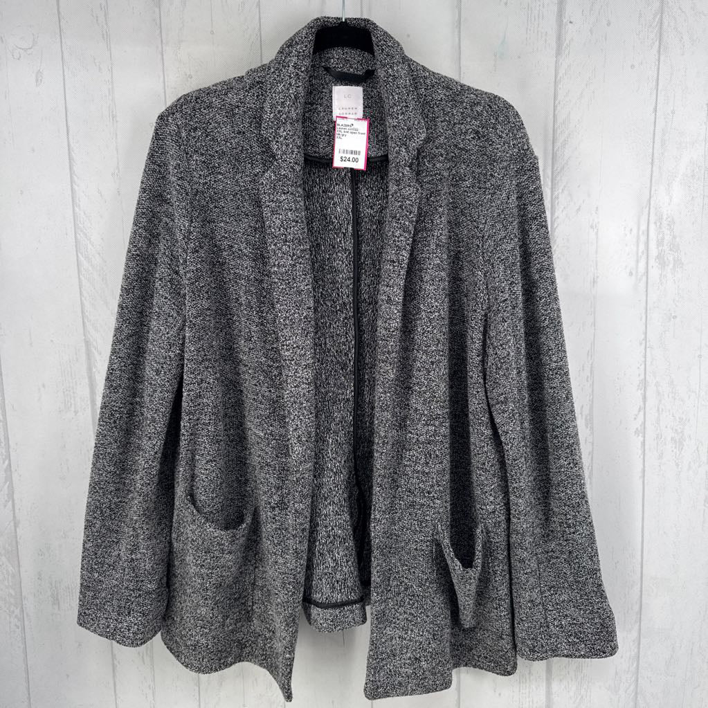 XXL knit open front blazer