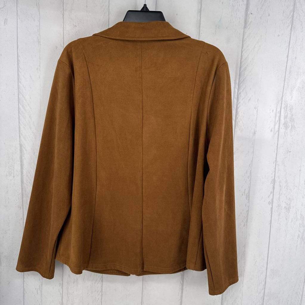 XL faux suede bomber jacket