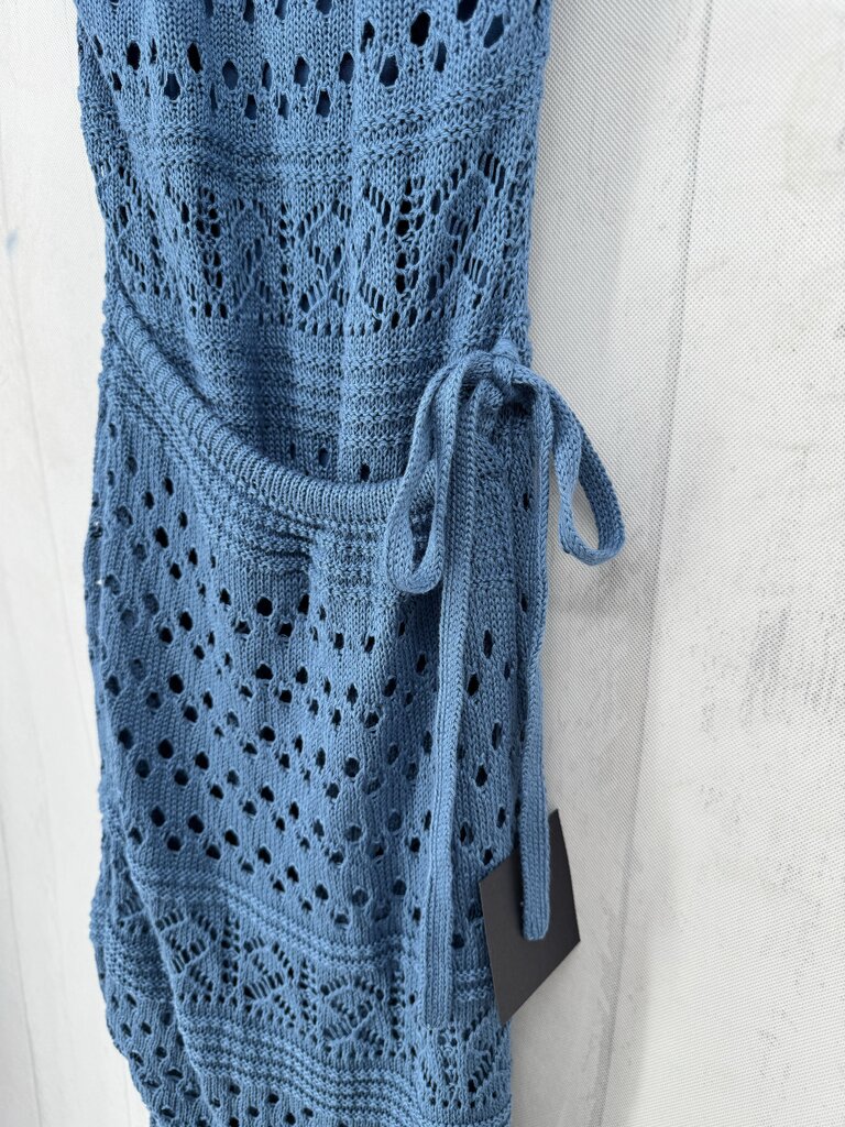 S crochet slvls wrap dress