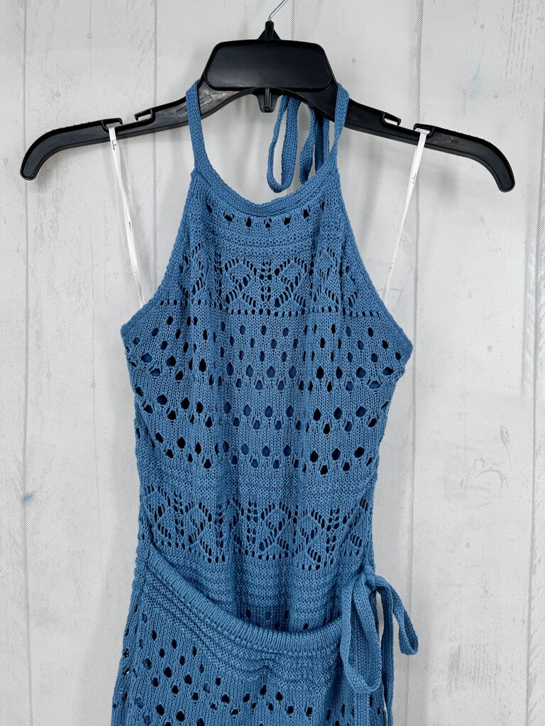S crochet slvls wrap dress