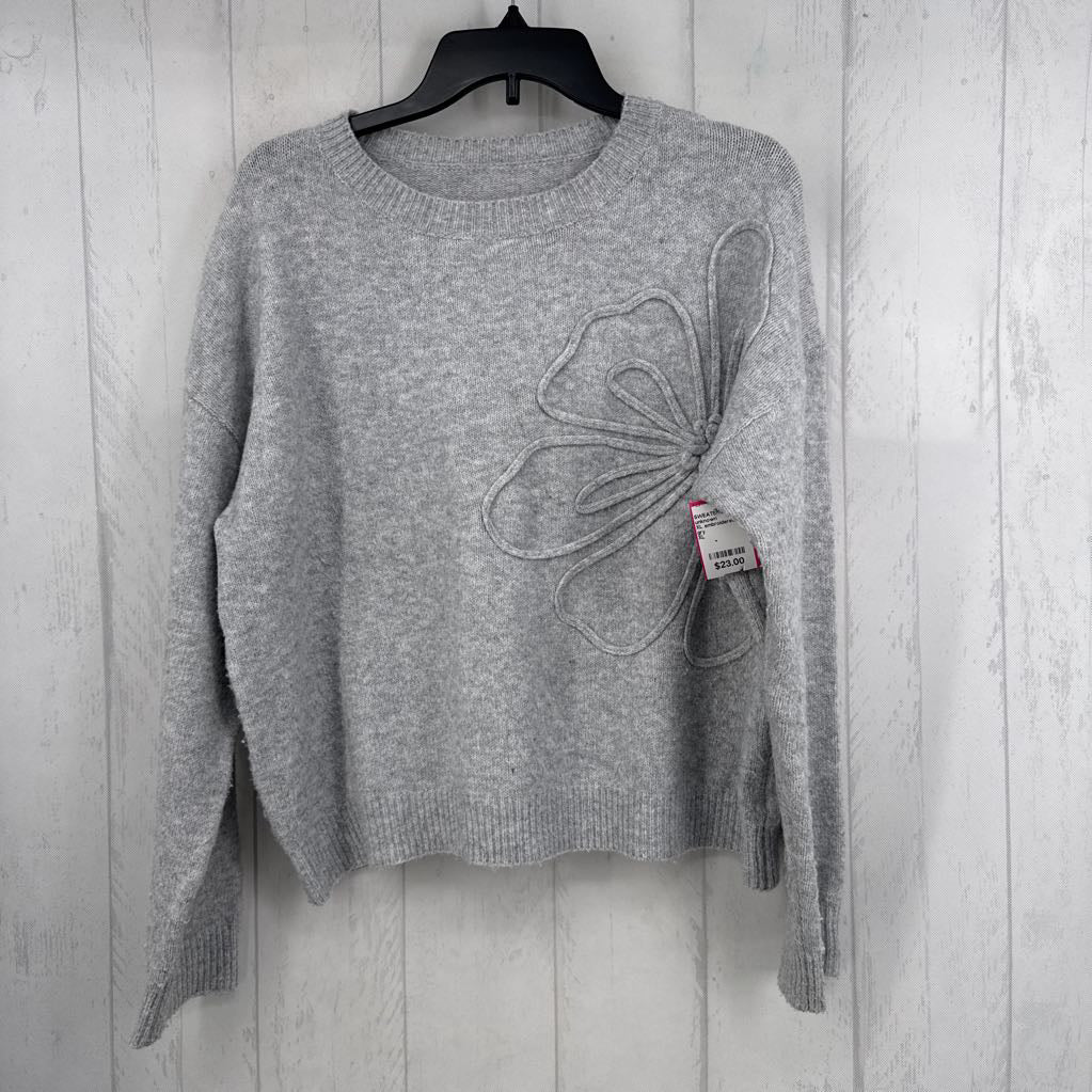 XL embroidered flower sweater