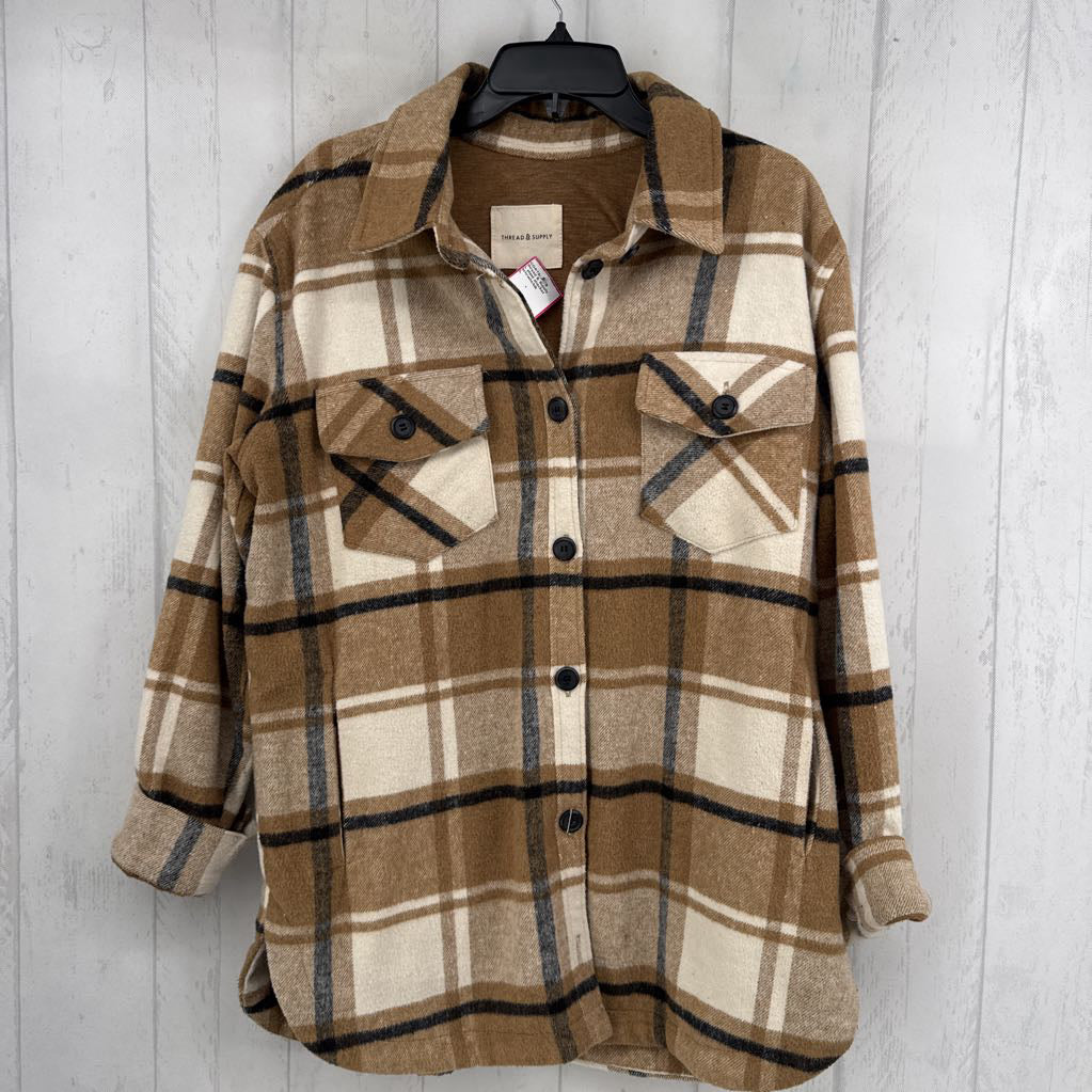 L plaid shacket