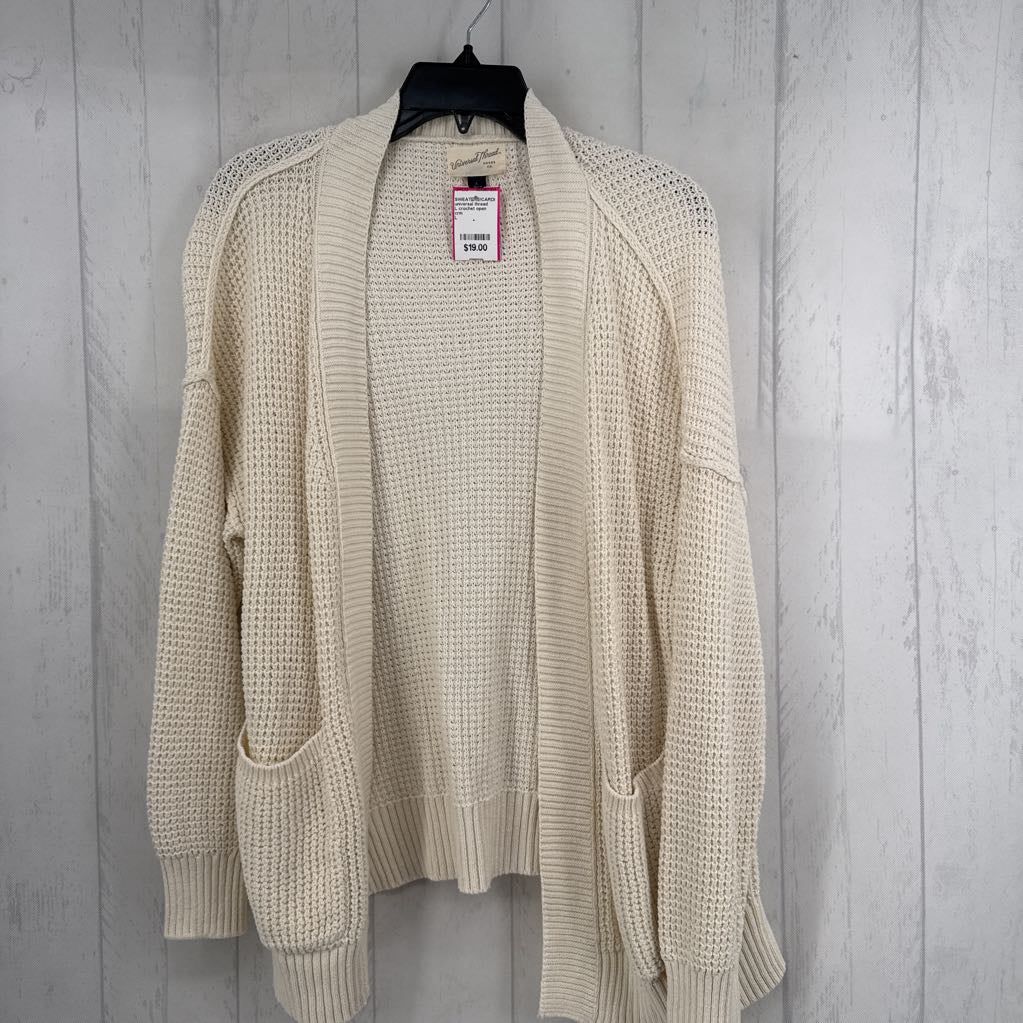 L crochet open front cardi