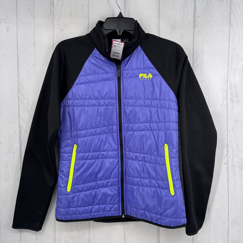 M quilted zip-up jacket
