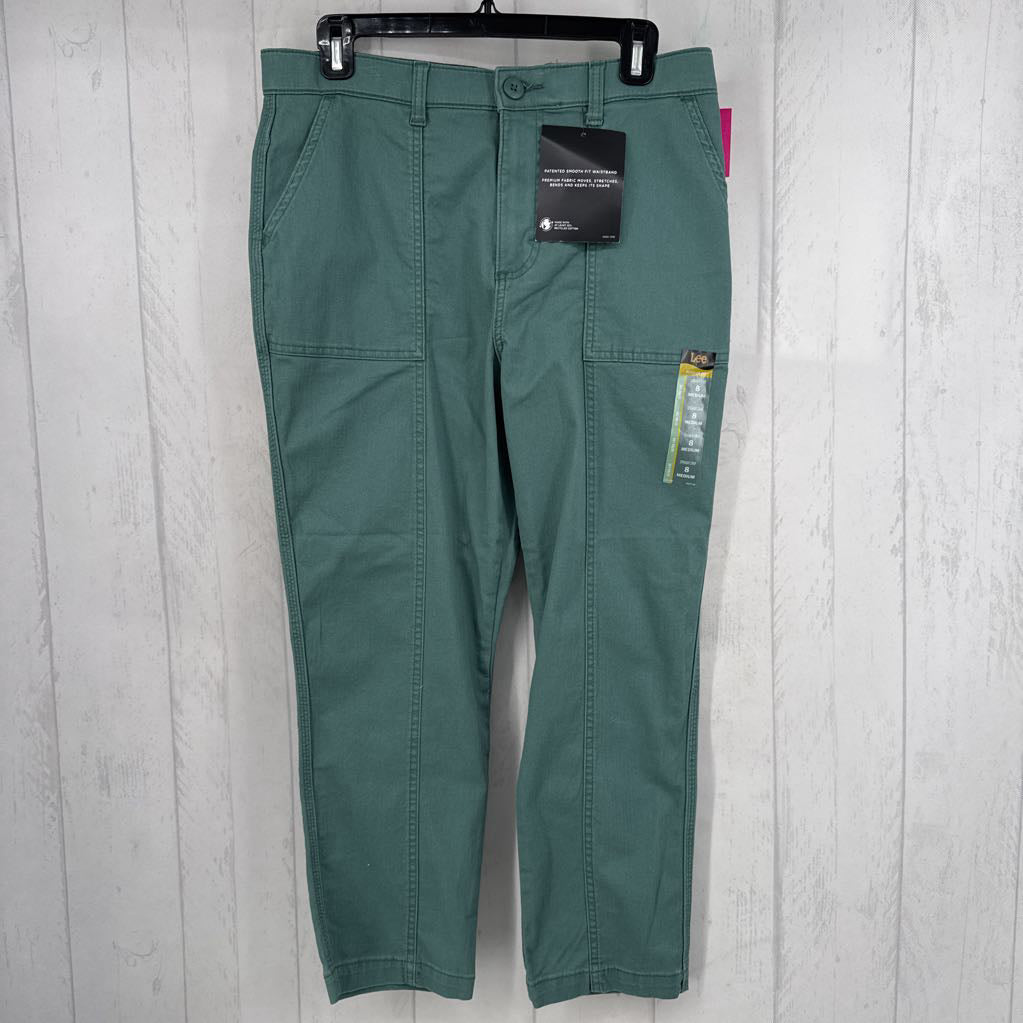 8 straight crop pant