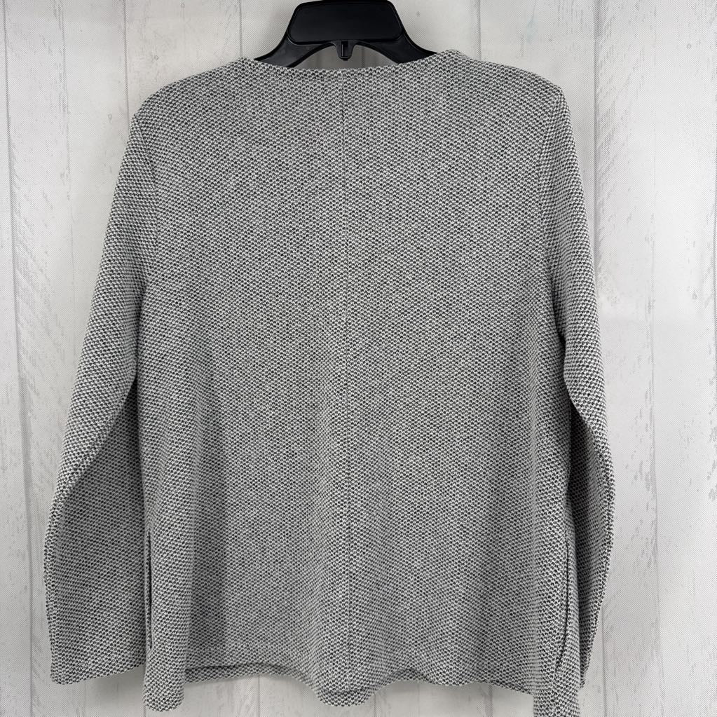 M textured v-neck l/s top