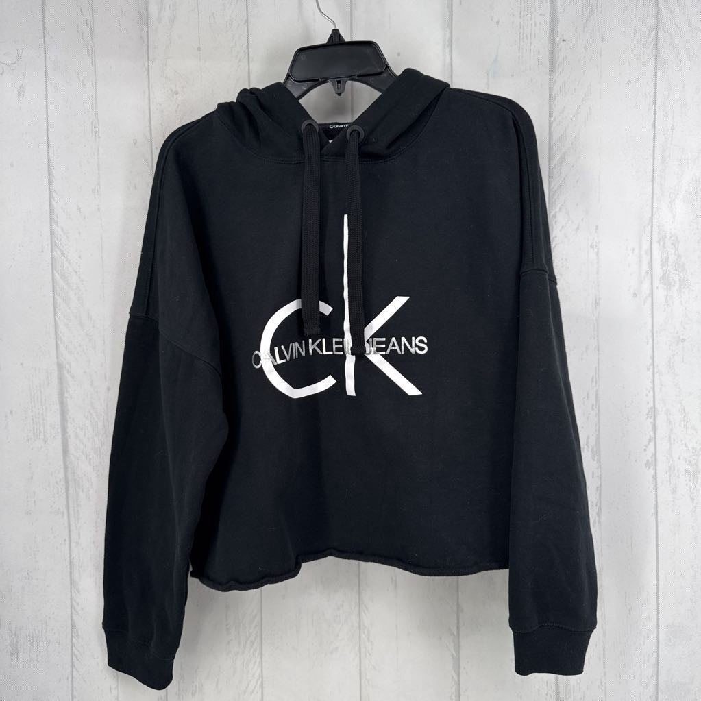 XL logo crop hoodie
