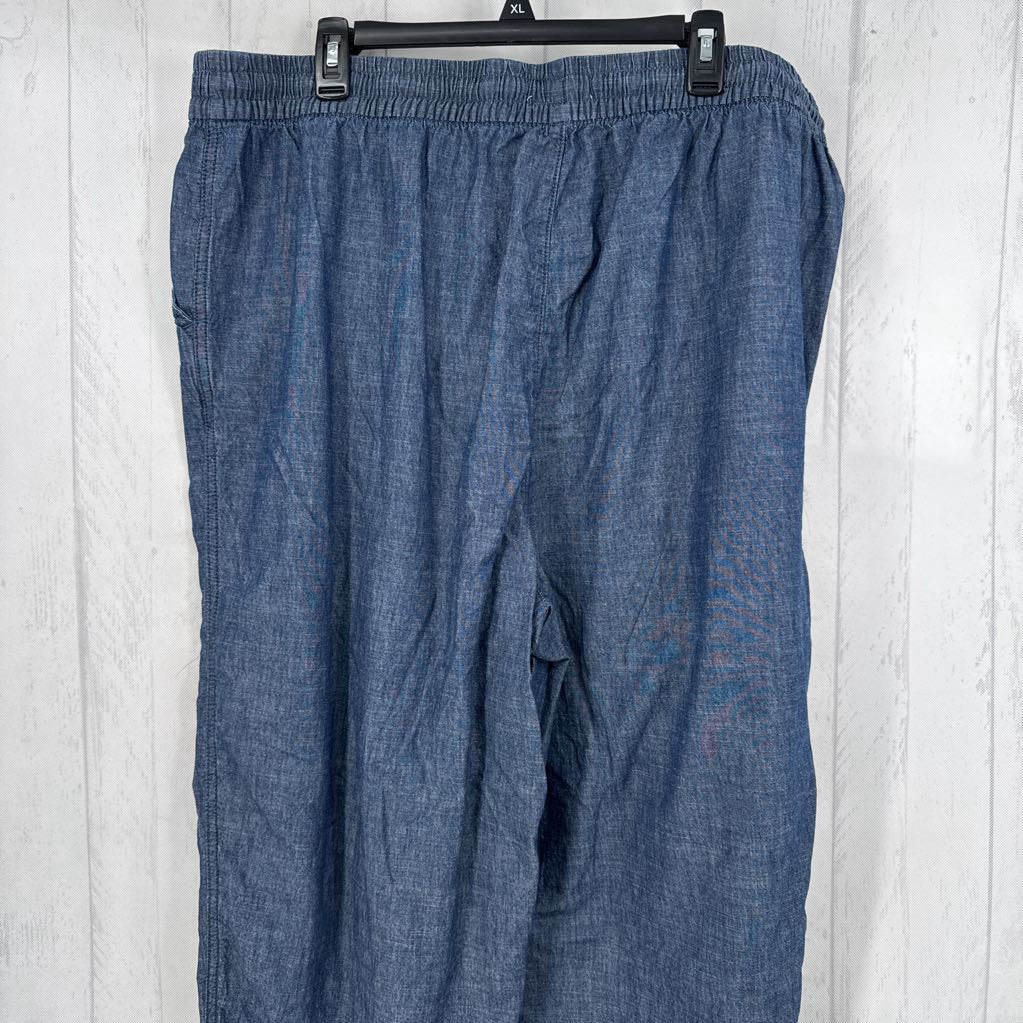 1X chambray pull-on pant