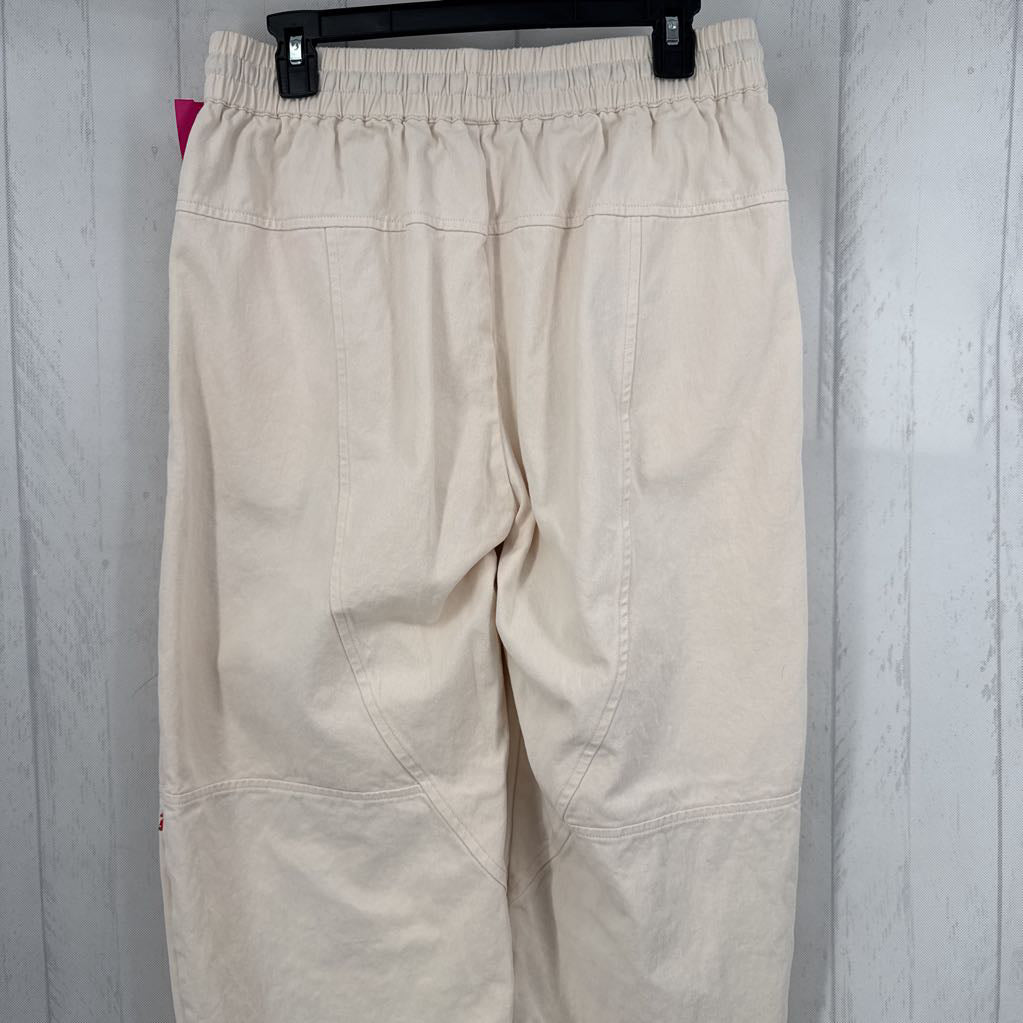L flo embroidered wide leg pant