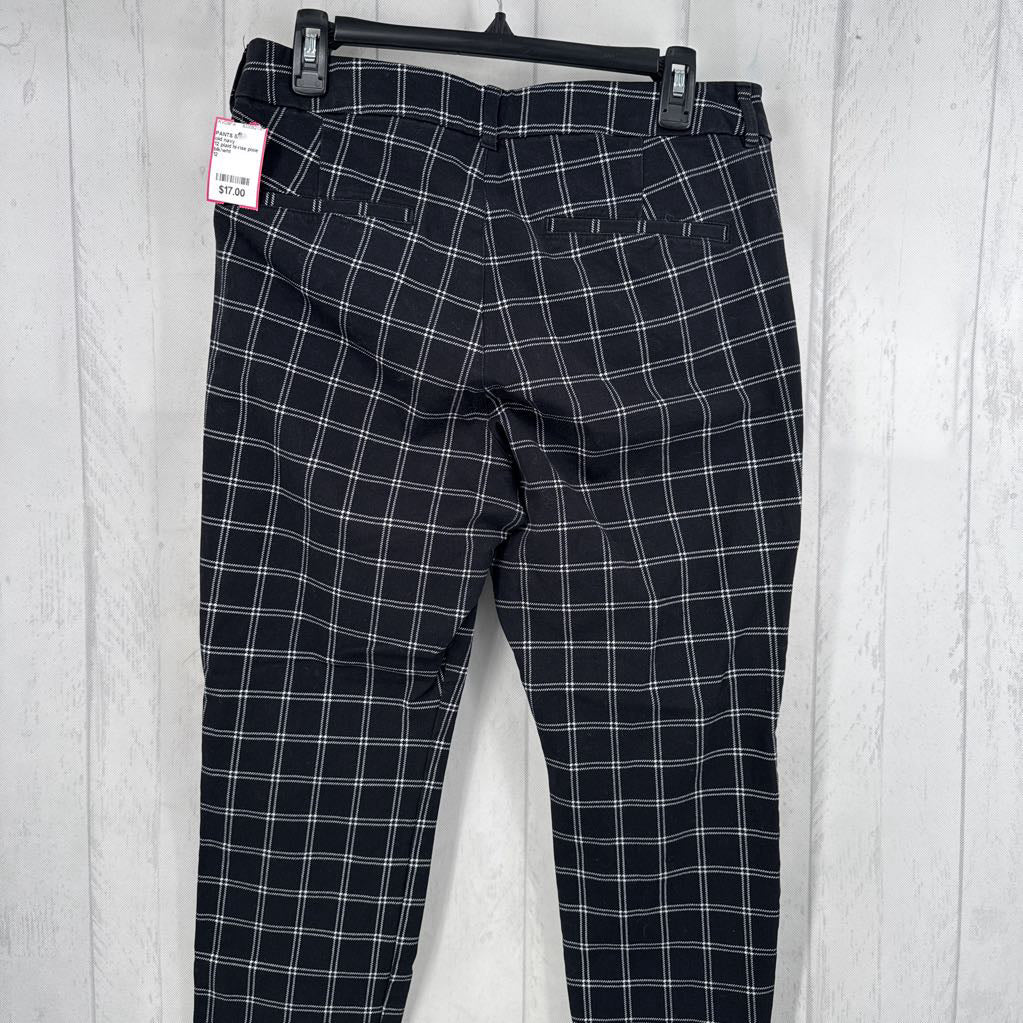 12 plaid hi-rise pixie pant