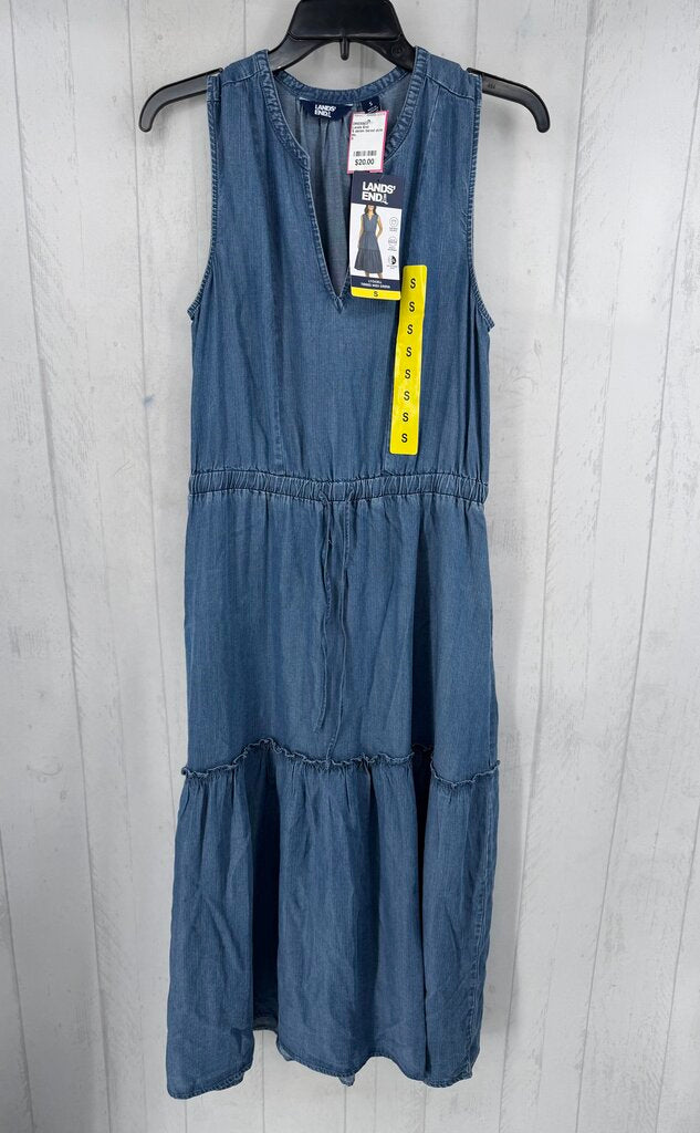 S denim tiered slvls dress