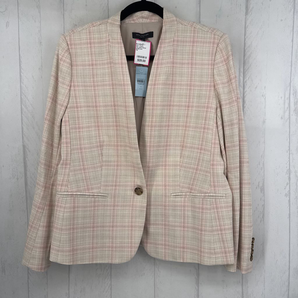 12p plaid blazer