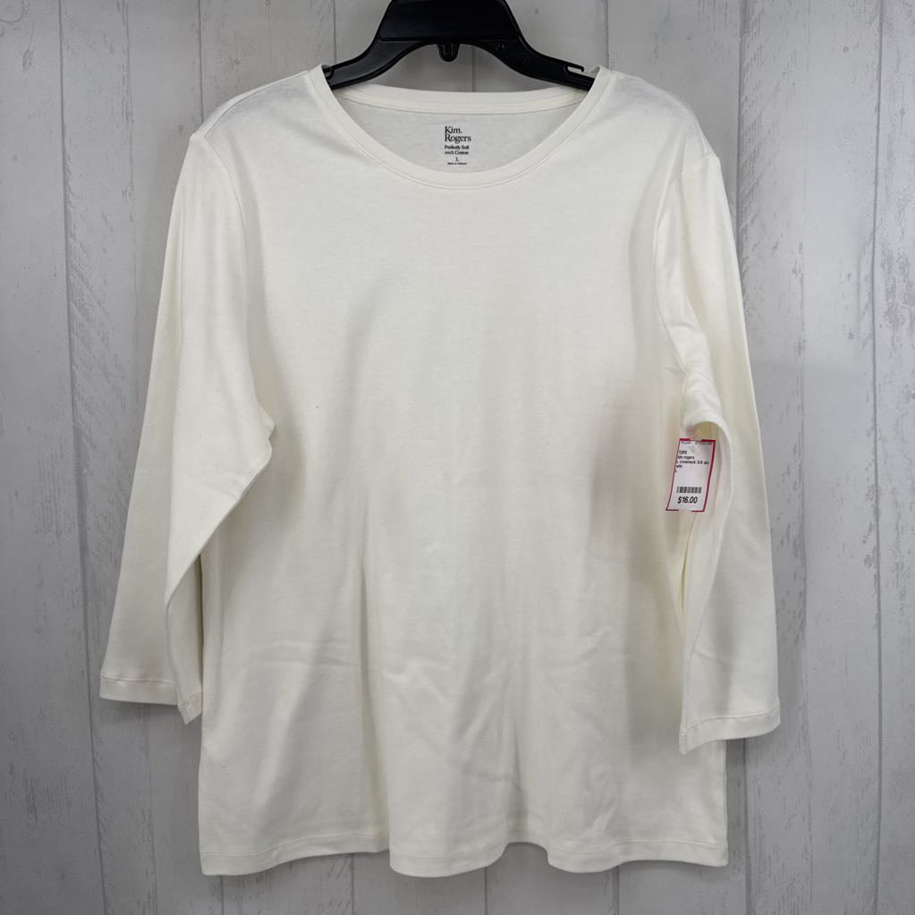L crewneck 3/4 slv tee