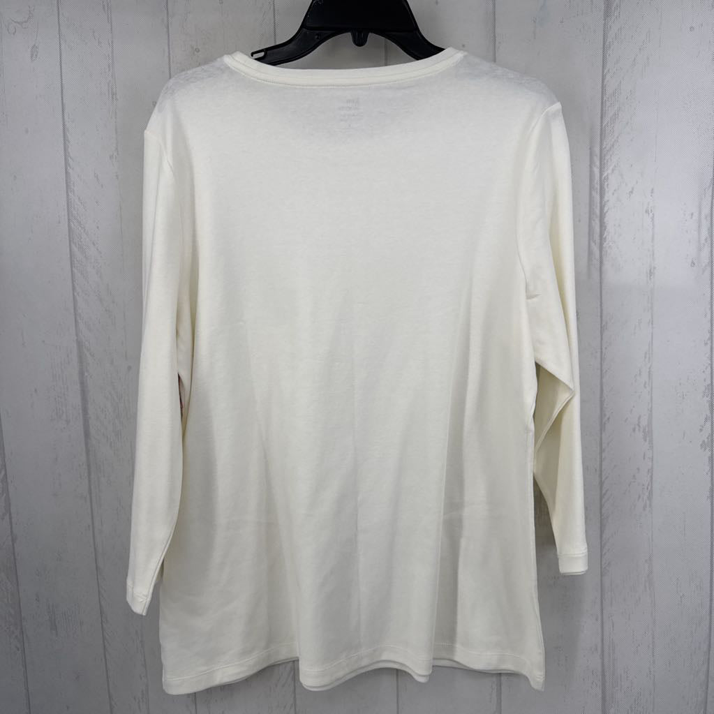 L crewneck 3/4 slv tee