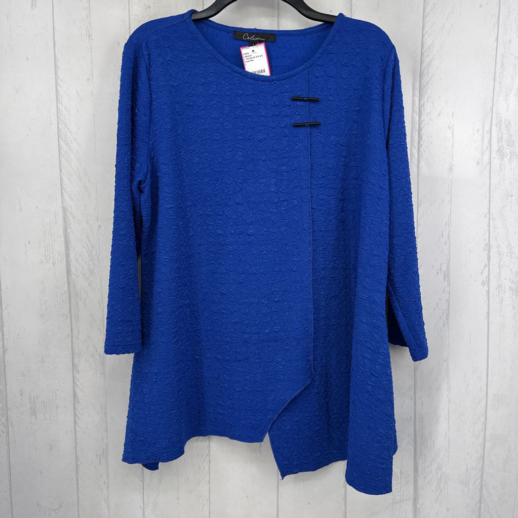 L textured 3/4 slv tunic