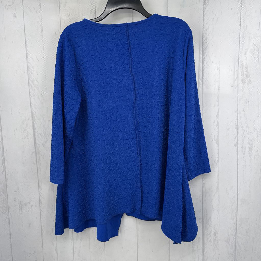 L textured 3/4 slv tunic