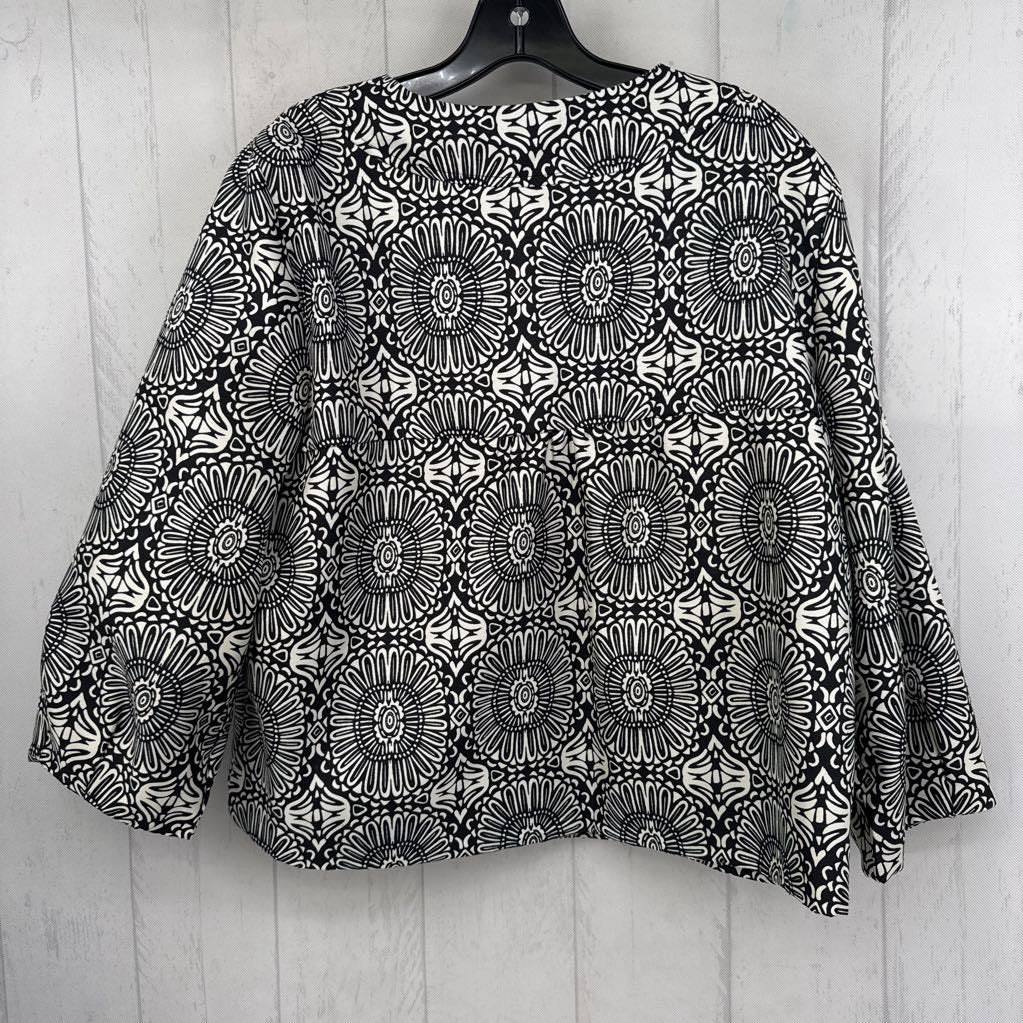 L flo print 3/4 slv jacket
