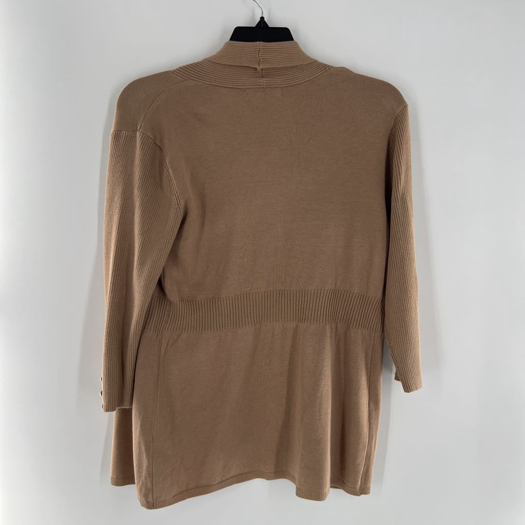 L open front cardi