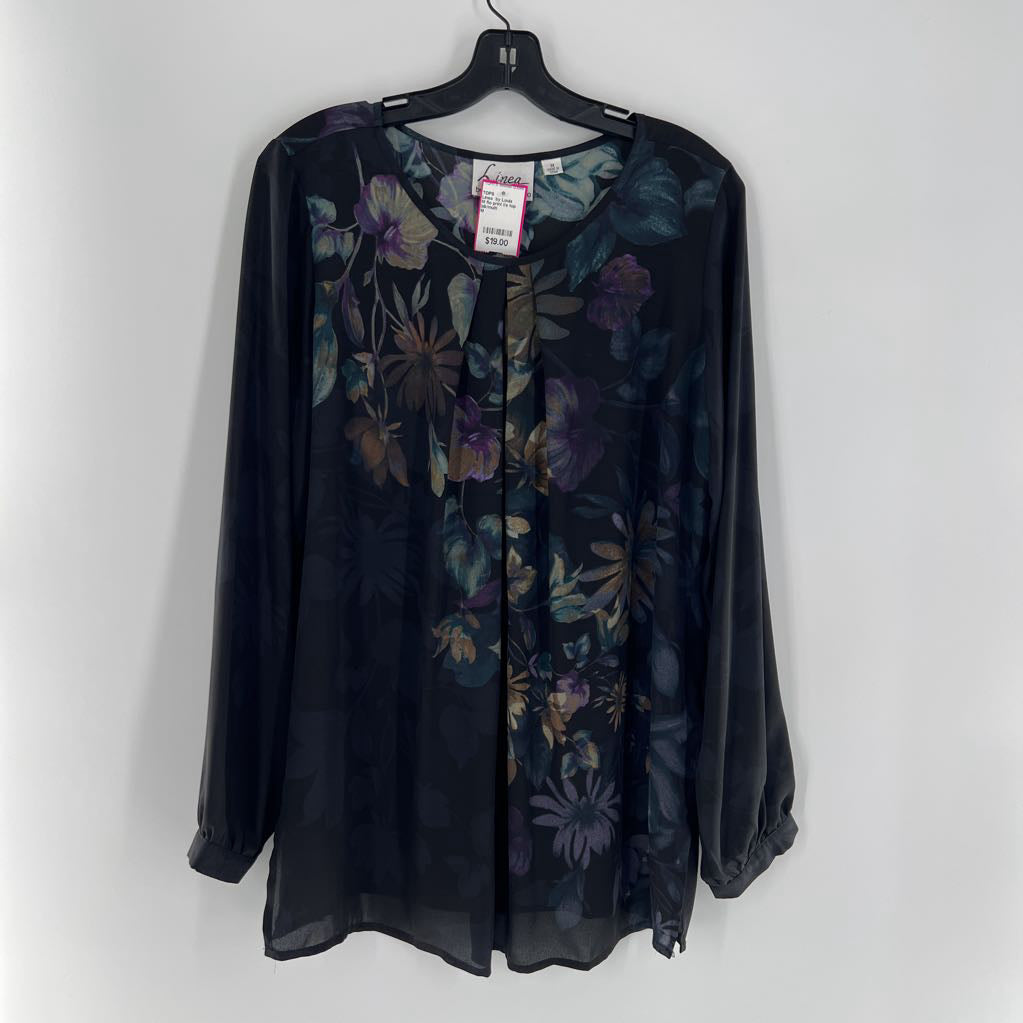 M flo print l/s top