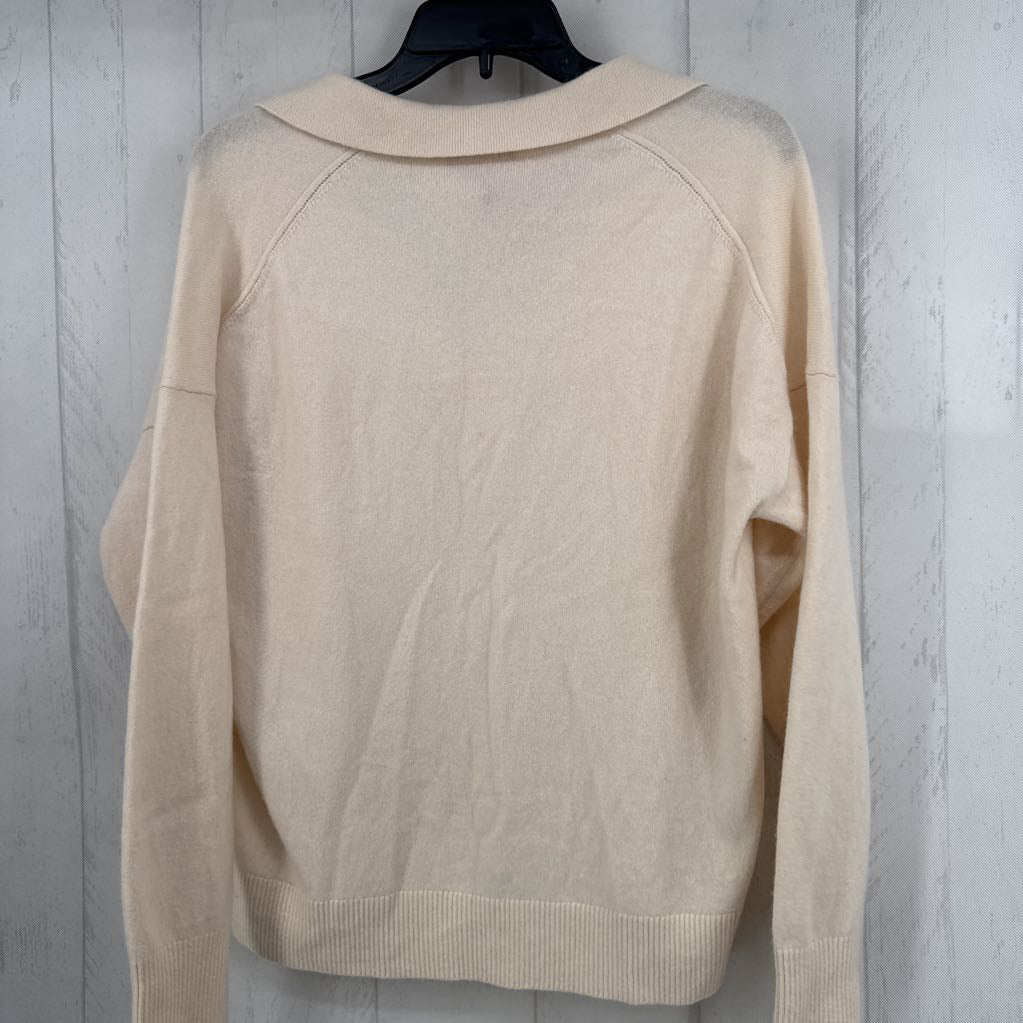 XL split neck cashmere sweater