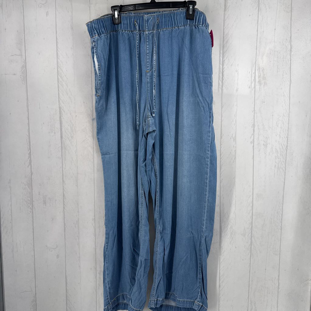 18 pull-on wide leg jean