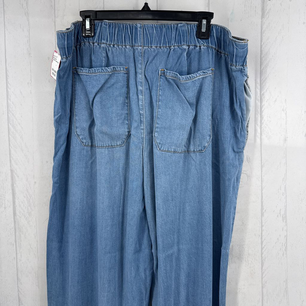 18 pull-on wide leg jean
