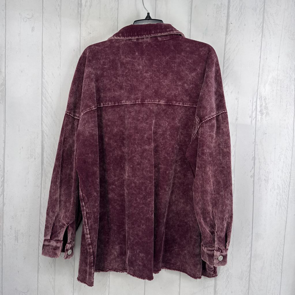 1X corduroy shacket
