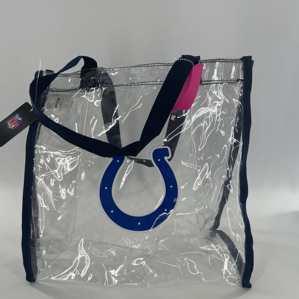 clear colts tote bag
