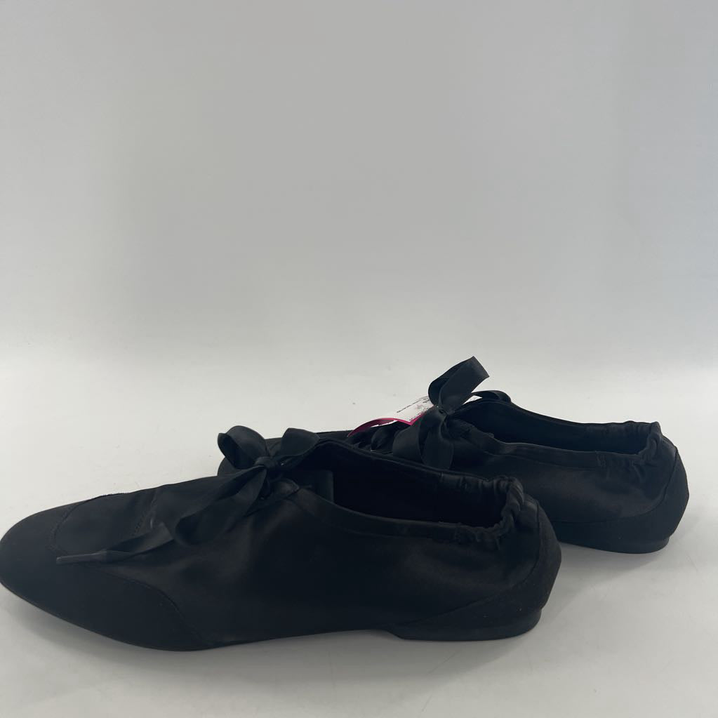 9.5 satin lace-up flats