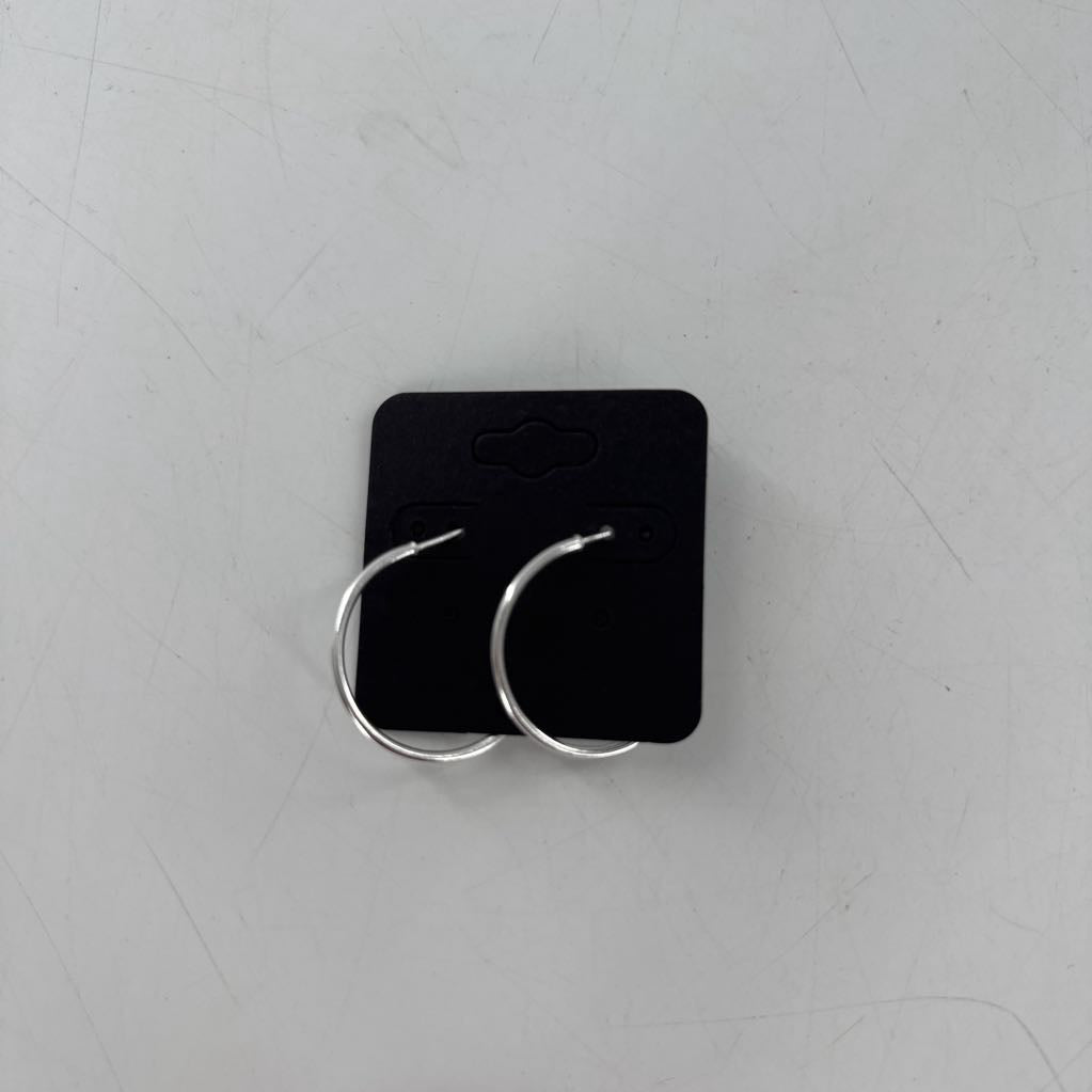 silver hoop earrings