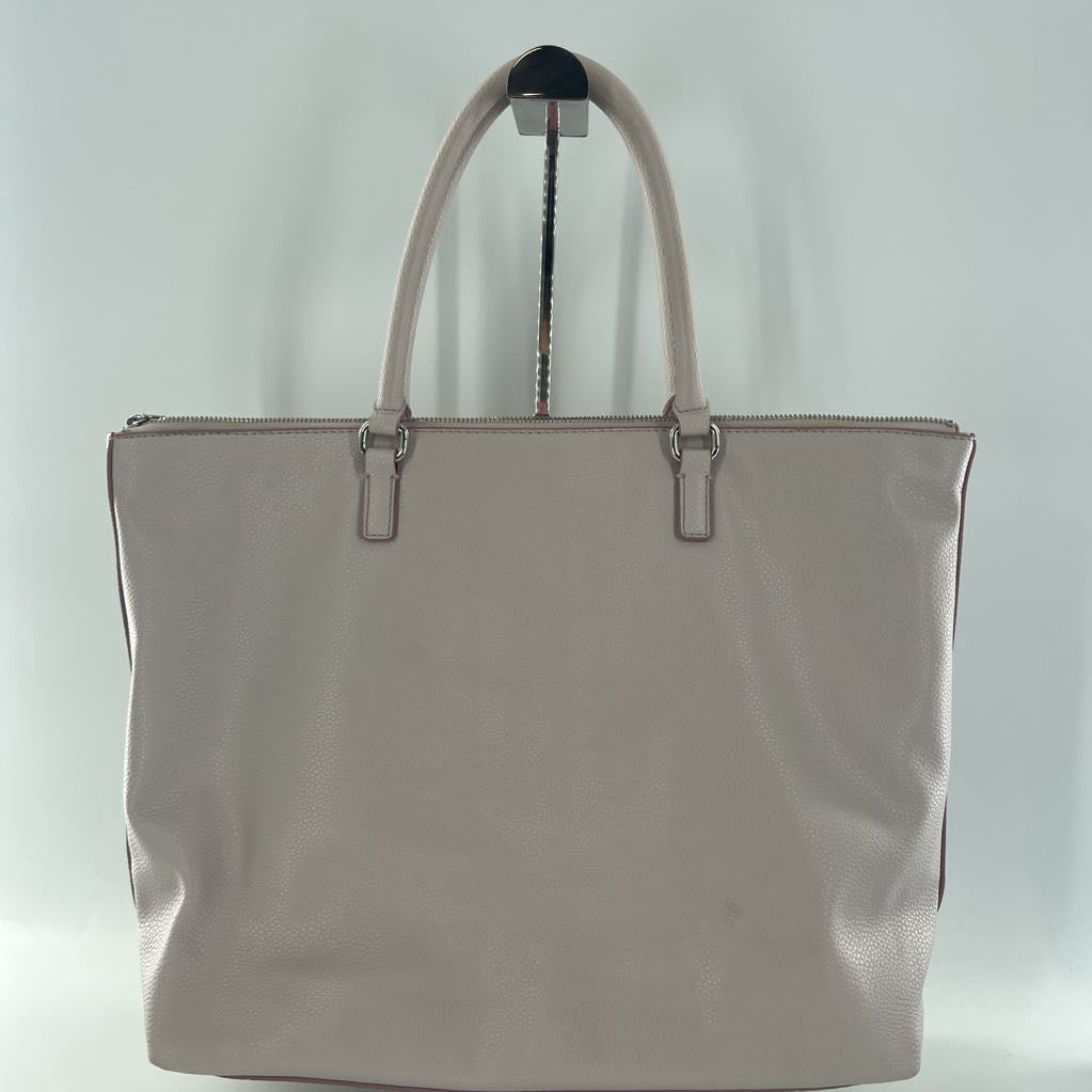 vegan leather tassel zip tote bag