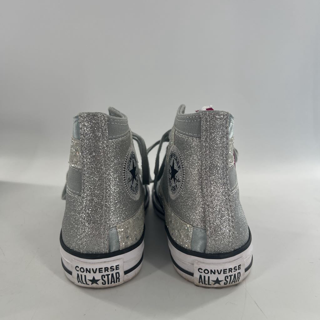 6 glitter lace-up hi top sneaker