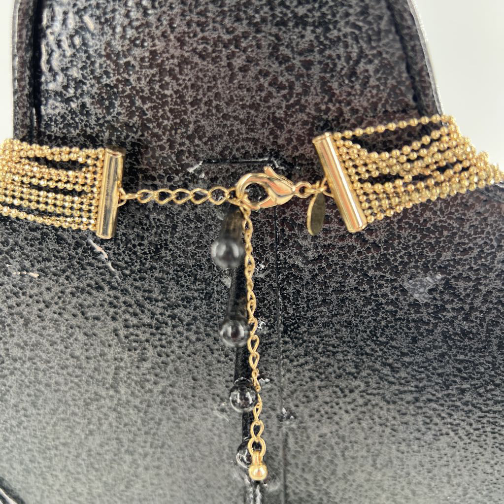 12" gold tone multi-layer necklace