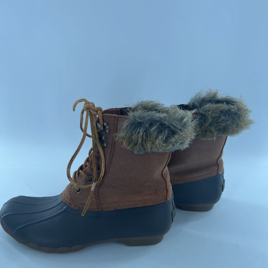 6.5 faux fur lined duck boot