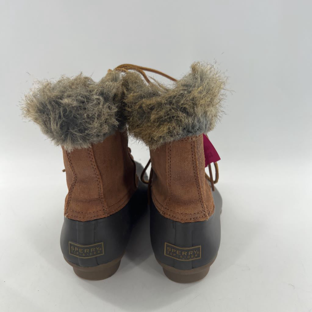 6.5 faux fur lined duck boot