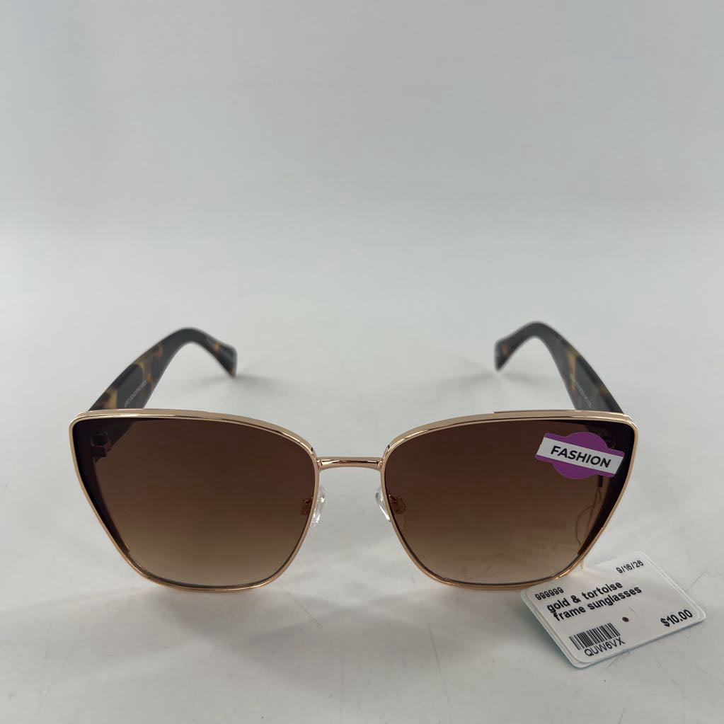 gold & tortoise frame sunglasses