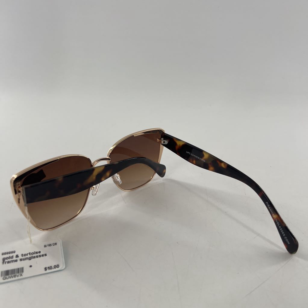 gold & tortoise frame sunglasses