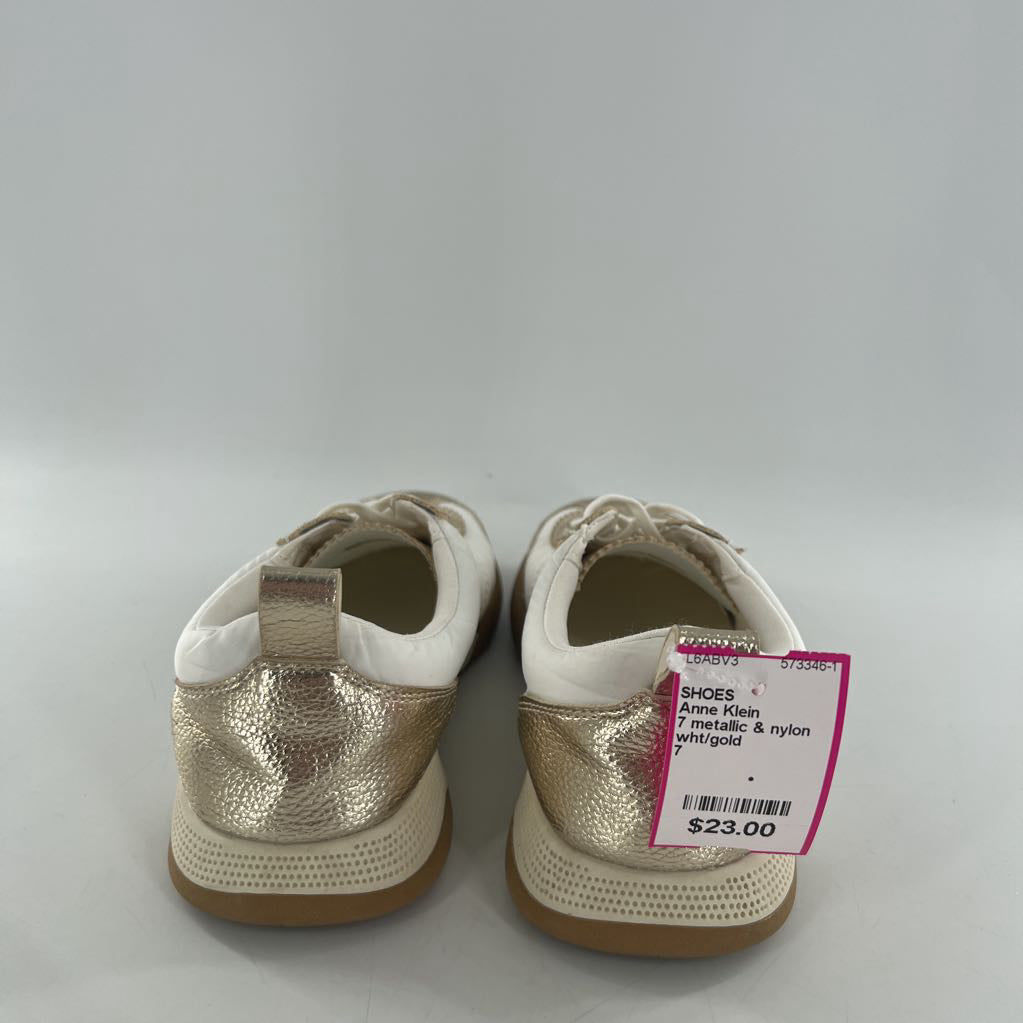 7 metallic & nylon slip-on sneaker
