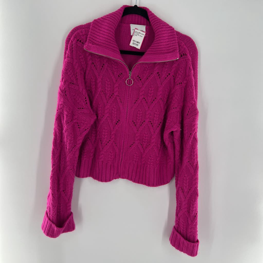 XL crochet zip-up sweater