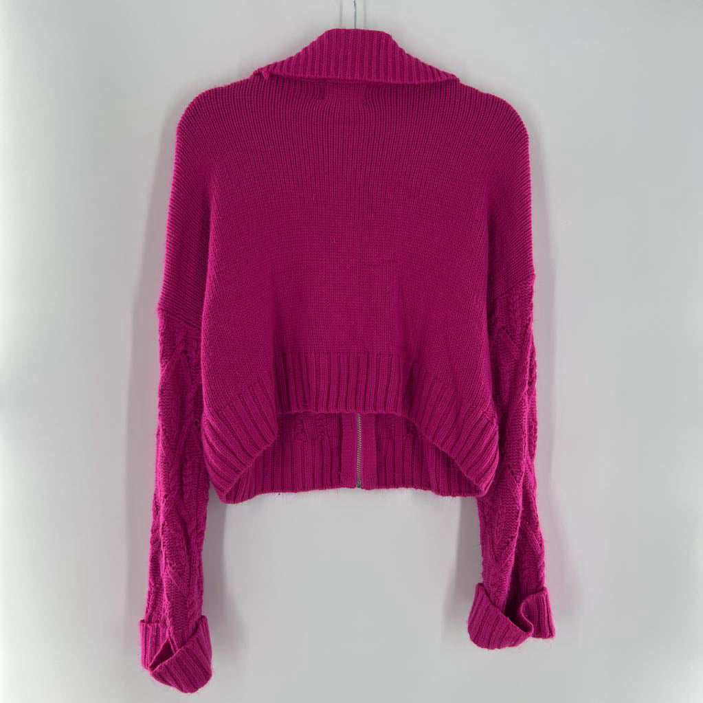 XL crochet zip-up sweater