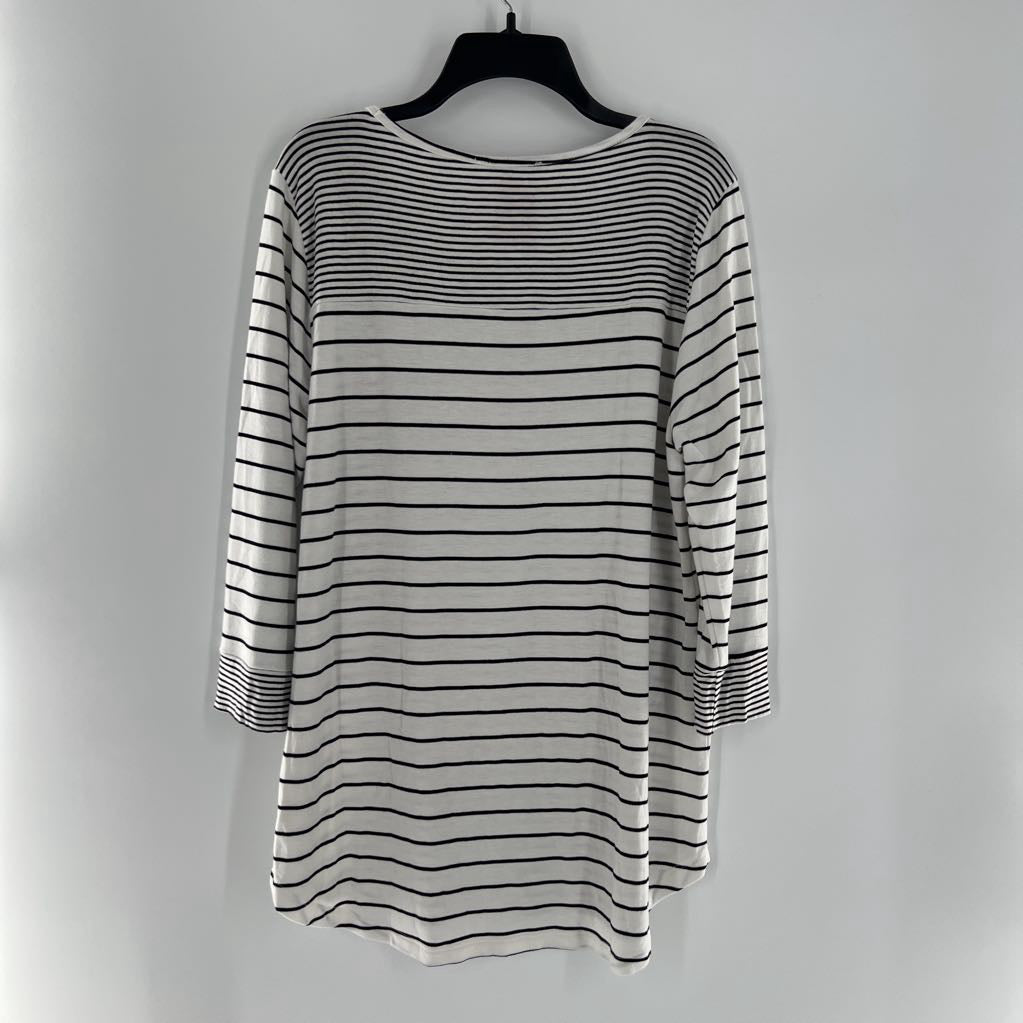 XL striped l/s tee