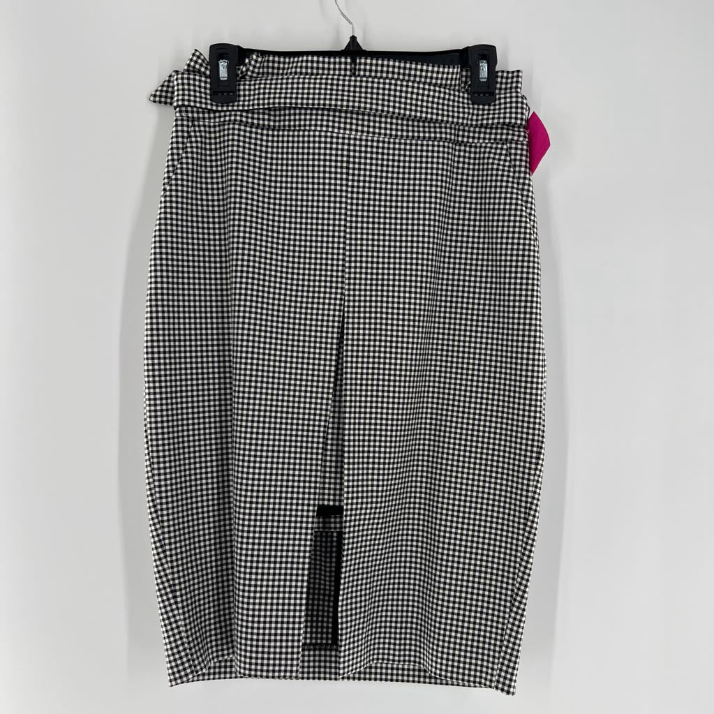 4 gingham belted skirt