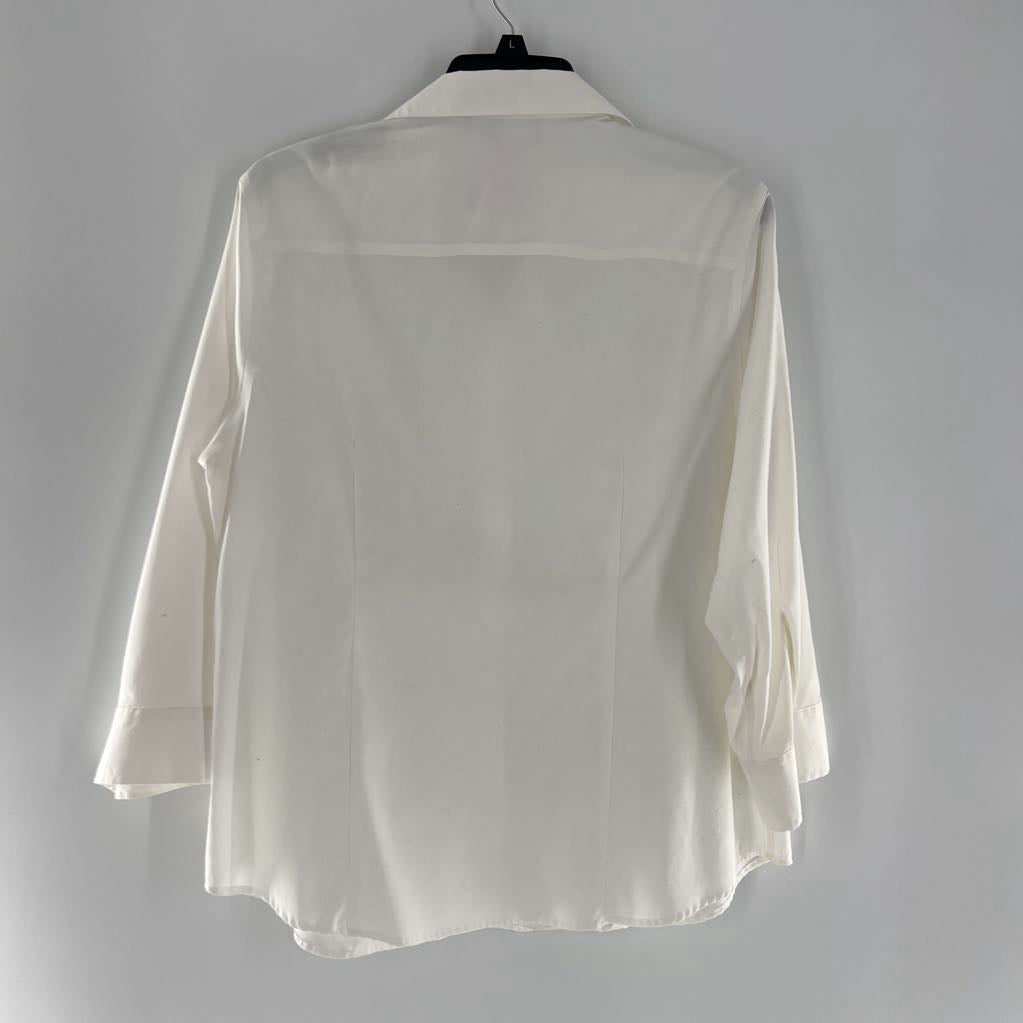 L button down 3/4 slv top