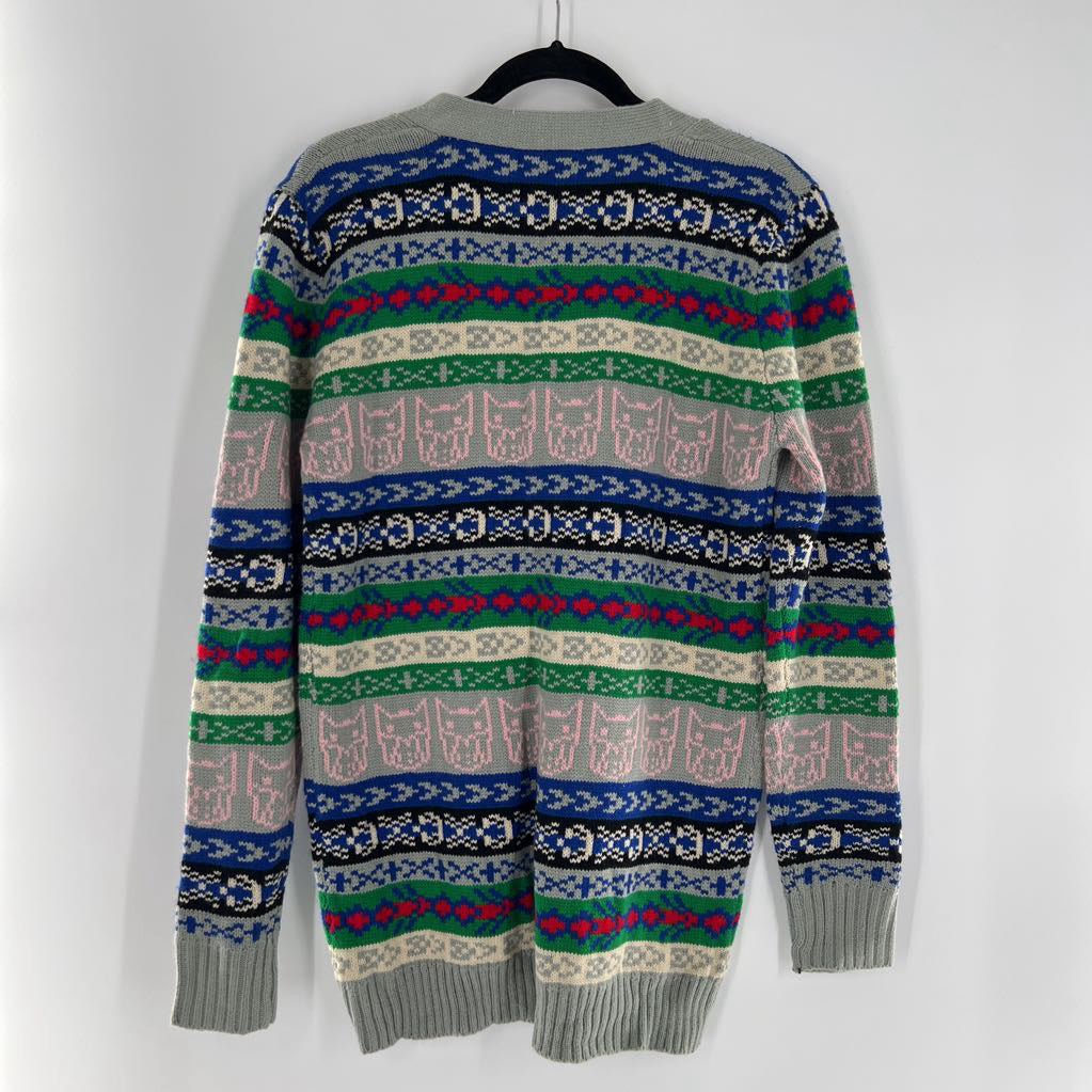 S fair isle button down cardi